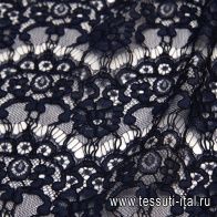 Кружевное полотно (о) темно-синее - итальянские ткани Тессутидея арт. 03-6412