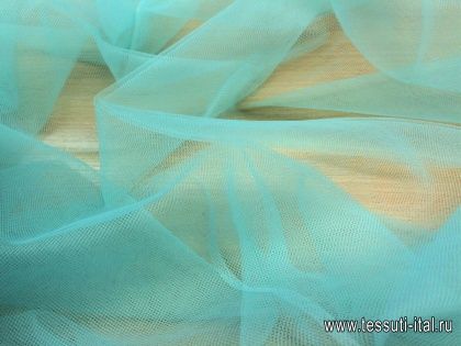 Плательная сетка фатин (о) голубая - итальянские ткани Тессутидея арт. 03-5108