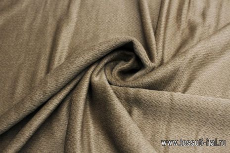 Пальтовая фактурная (о) серо-коричневая - итальянские ткани Тессутидея арт. 09-2054