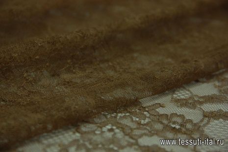 Кружево (о) светло-коричневое ш-150см Solstiss - итальянские ткани Тессутидея арт. 03-3812