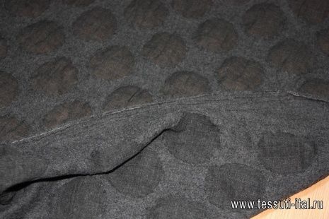Плательная (о) серый крупный горох ш-130см - итальянские ткани Тессутидея арт. 17-0741