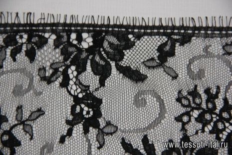 Кружево шантильи (о) черное ш-16см Sophie Hallette - итальянские ткани Тессутидея арт. 03-3552