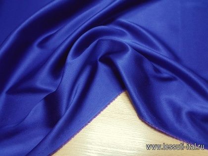 Плательная двусторонняя кади стрейч (о) сине-сиреневая - итальянские ткани Тессутидея арт. 03-4051