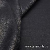 Плательная дабл с люрексом (о) черно-серебрянная - итальянские ткани Тессутидея арт. 17-0893
