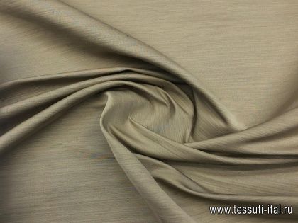 Плательная дюшес с люрексом (о) светло-коричневая - итальянские ткани Тессутидея арт. 03-4577