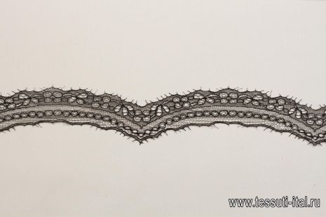 Кружево Solstiss (о) черное ш-2,5см - итальянские ткани Тессутидея арт. 03-7100