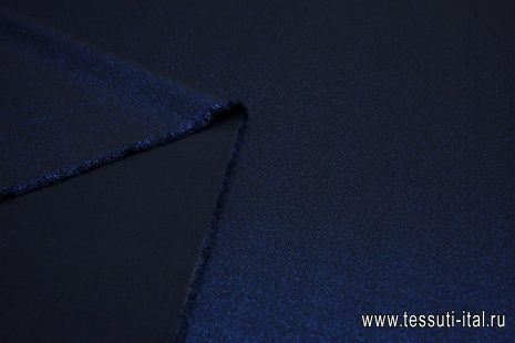Плательная с люрексом (о) черно-синяя в стиле Hermes - итальянские ткани Тессутидея арт. 03-6458