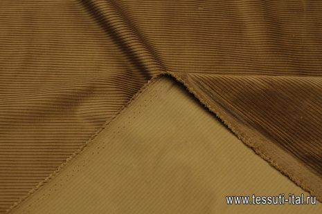 Вельвет (о) светло-коричневый - итальянские ткани Тессутидея арт. 01-7384