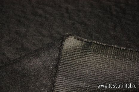 Пальтовая мохер Lanificio Ricceri (о) черная ш-130см - итальянские ткани Тессутидея арт. 09-1206