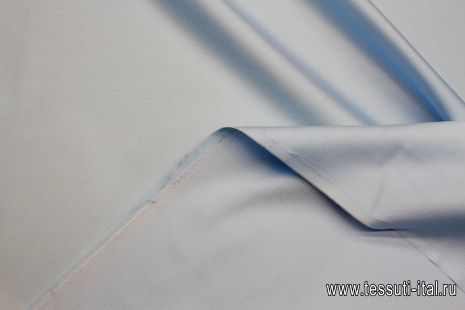 Шелк атлас продублированный шифоном (о) голубой - итальянские ткани Тессутидея арт. 10-3564