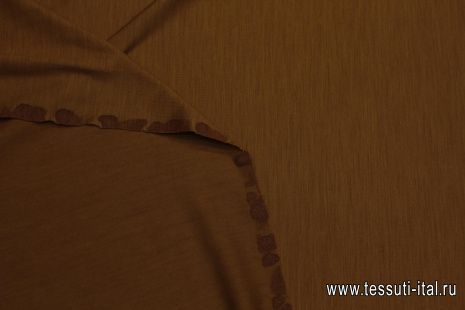 Трикотаж шерсть (о) светло-коричневый - итальянские ткани Тессутидея арт. 15-1116