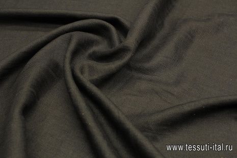Плательная вискоза двухслойная (о) черная - итальянские ткани Тессутидея арт. 04-1599