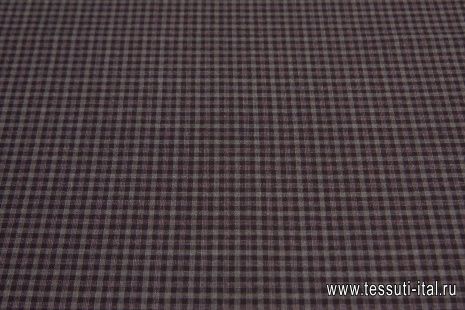 Костюмная (н) бордово-коричневая клетка Loro Piana - итальянские ткани Тессутидея арт. 05-3990