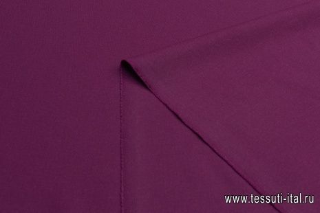Костюмная диагональ стрейч (о) темная фуксия - итальянские ткани Тессутидея арт. 05-4260