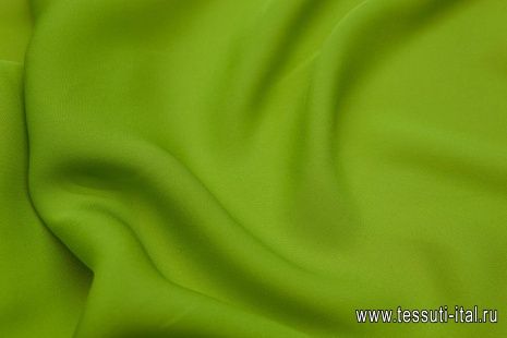 Крепдешин (о) салатовый - итальянские ткани Тессутидея арт. 02-7621