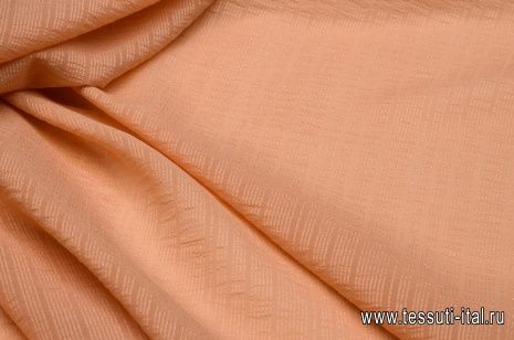 Плательная (о) персиковая полоска - итальянские ткани Тессутидея арт. 03-5434