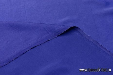 Шелк атлас вареный (о) синий - итальянские ткани Тессутидея арт. 02-8632