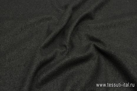 Трикотаж лоден (о) черный - итальянские ткани Тессутидея арт. 15-1079