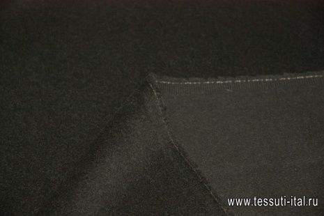 Пальтовая велюр (о) черная ш-150см - итальянские ткани Тессутидея арт. 09-1183