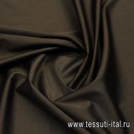 Хлопок стрейч (о) темно-коричневый - итальянские ткани Тессутидея арт. 01-7486