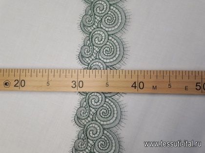 Кружево макраме (о) зеленое ш-9см - итальянские ткани Тессутидея арт. 03-5486