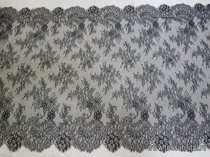 Кружевное полотно (о) черное Solstiss - итальянские ткани Тессутидея арт. 03-6634