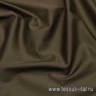 Хлопок костюмный стрейч (230 г/м) (о) хаки - итальянские ткани Тессутидея арт. 01-7067