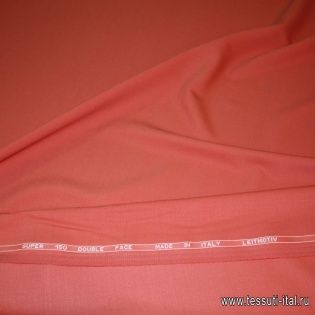 Плательная шерсть супер (о) Leitmotiv коралловая - итальянские ткани Тессутидея арт. 17-0168