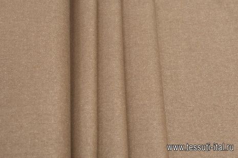 Костюмная (н) бежево-коричневая елочка - итальянские ткани Тессутидея арт. 05-4171