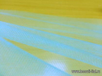 Плательная сетка фатин (о) голубая - итальянские ткани Тессутидея арт. 03-5108