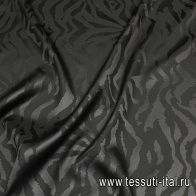 Шелк жаккард (о) черный - итальянские ткани Тессутидея арт. 10-3531