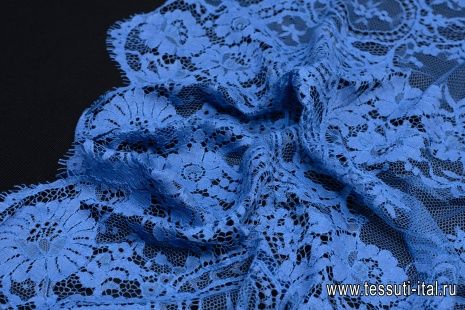 Кружевное полотно (о) светло-синее - итальянские ткани Тессутидея арт. 03-6153