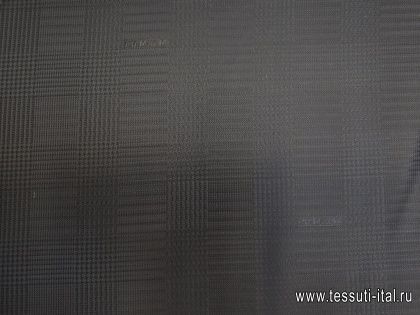 Подкладочная жаккардовая  (о) черная клетка MaxMara - итальянские ткани Тессутидея арт. 08-0877