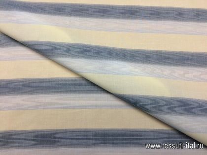 Сорочечная (н) серо-желто-голубая полоска Etro - итальянские ткани Тессутидея арт. 01-3782