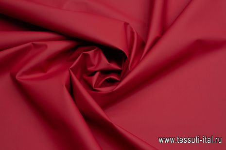 Плащевая дабл с водоотталкивающим покрытием (о) темно-серая/красная - итальянские ткани Тессутидея арт. 11-0474