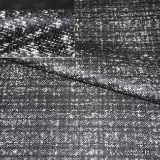 Пальтовая твид )н) черно-белая - итальянские ткани Тессутидея арт. 09-1015