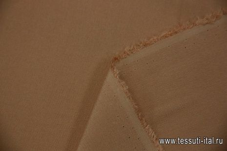 Крепдешин стрейч (о) лососевый  - итальянские ткани Тессутидея арт. 02-6322