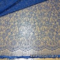 Кружево шантильи (о) синее Marco Lagattolla - итальянские ткани Тессутидея арт. 03-4109