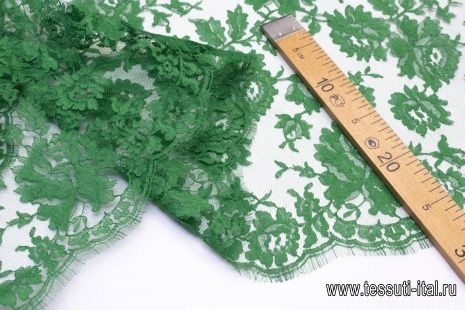 Кружевное полотно (о) зеленое Solstiss - итальянские ткани Тессутидея арт. 03-5990