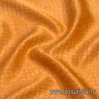 Шелк атлас купон (1м) (н) оранжевая рептилия - итальянские ткани Тессутидея арт. 10-1910