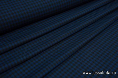Костюмная (н) сине-черно-зеленая клетка - итальянские ткани Тессутидея арт. 05-3715