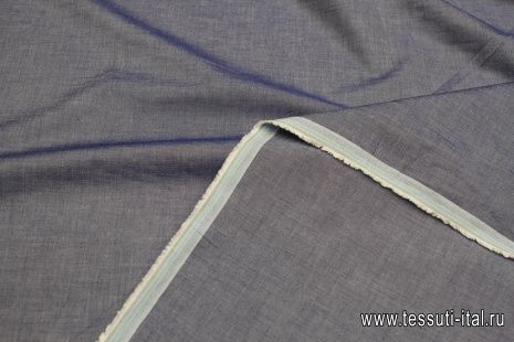 Сорочечная джинса (о) синяя - итальянские ткани Тессутидея арт. 01-7326