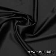 Шелк атлас стрейч (о) сине-черный - итальянские ткани Тессутидея арт. 10-3507
