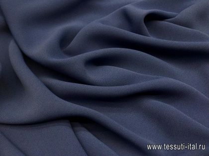 Плательная стрейч (о) синяя - итальянские ткани Тессутидея арт. 03-5133