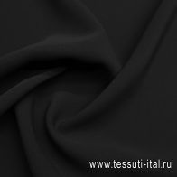 Шелк кади дабл (о) черный - итальянские ткани Тессутидея арт. 10-3775