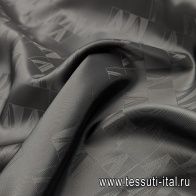 Подкладочная жаккардовая (о) черная - итальянские ткани Тессутидея арт. 08-1356