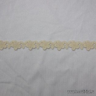Тесьма ромашки (о) айвори  1,8см - итальянские ткани Тессутидея арт. 01-2487