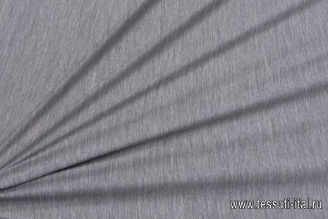 Трикотаж шерсть (о) серый меланж - итальянские ткани Тессутидея арт. 15-1066