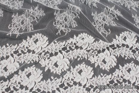Кружевное полотно (о) белое - итальянские ткани Тессутидея арт. 03-6915