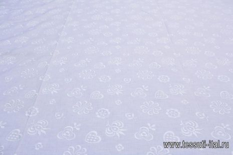 Хлопок с вышивкой (о) белый - итальянские ткани Тессутидея арт. 01-5236